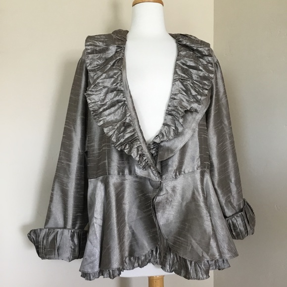 Chez Vouz de France Blouse Silk Size 1X - Picture 2 of 7